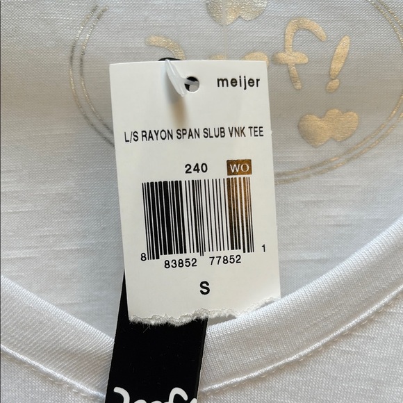 Poof! Women's White Long Sleeve Tee - Picture 3 of 3